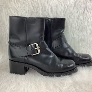 Durango Black Leather Engineer Boots